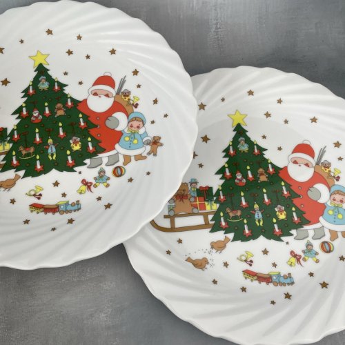 2 grande assiette porcelaine allemande Eschenbach  déco Noel?