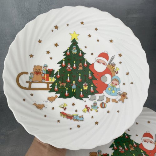 2 grande assiette porcelaine allemande Eschenbach  déco Noel?