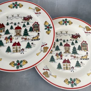 2 grande assiette The joy of Christmas Jamestown china 1987 déco Noel?