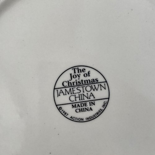 2 grande assiette The joy of Christmas Jamestown china 1987 déco Noel?