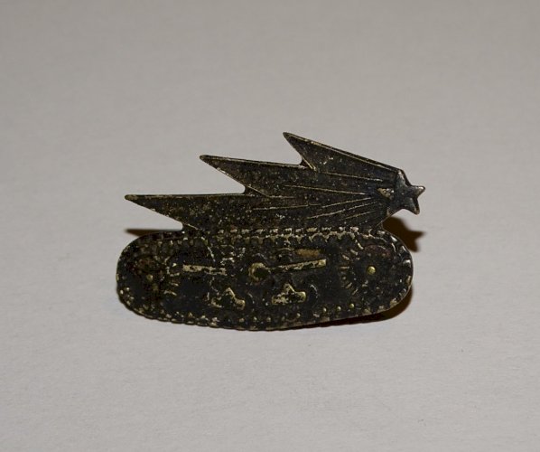 -2 INSIGNES TROUPES MOTORISEES CHARS de COMBAT COLLECTION MILITARIA VITRINE   D