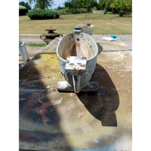 2 Jardinières Art déco Fonte émaillée