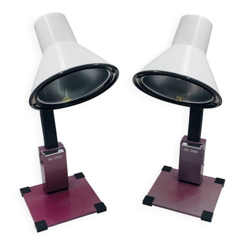 2 lampes de bureau post-modernes « One Stand », années 1980