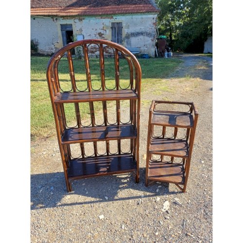 2 Meubles en Rotin Vintage