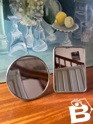 2 miroirs de barbier vintage