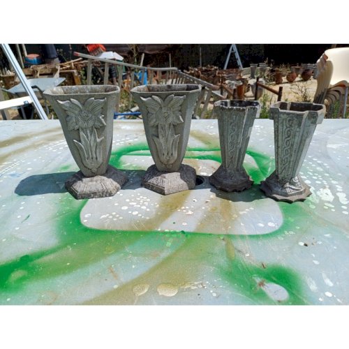 2 Paire de Vases en Aluminium 1900