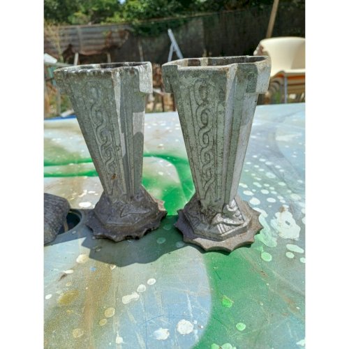 2 Paire de Vases en Aluminium 1900