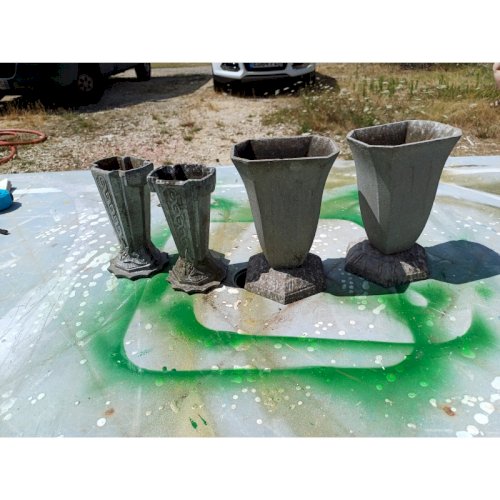 2 Paire de Vases en Aluminium 1900