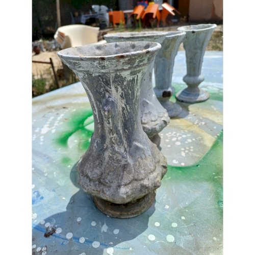 2 Paire de Vases en Fonte 1900 Charleville- Méziéres