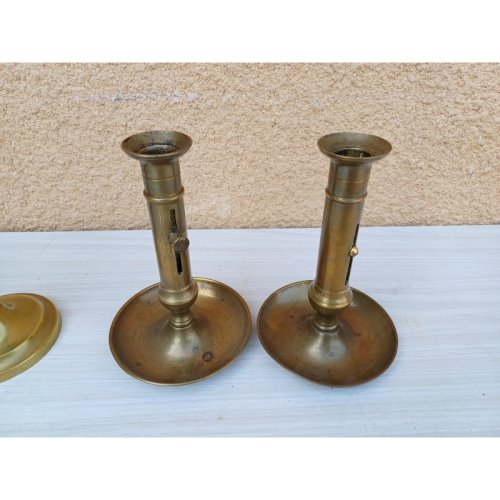 2 Paires de Bougeoirs en Laiton