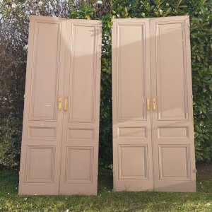 2 Pairs of large 19th-century Haussmannian wardrobe doors