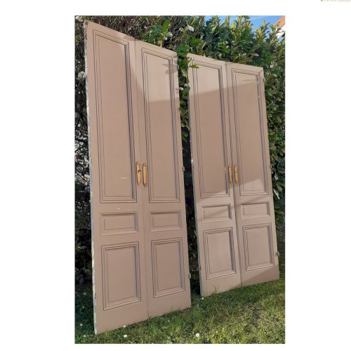 2 Paires de grandes portes anciennes de placard haussmanniennes XIX°