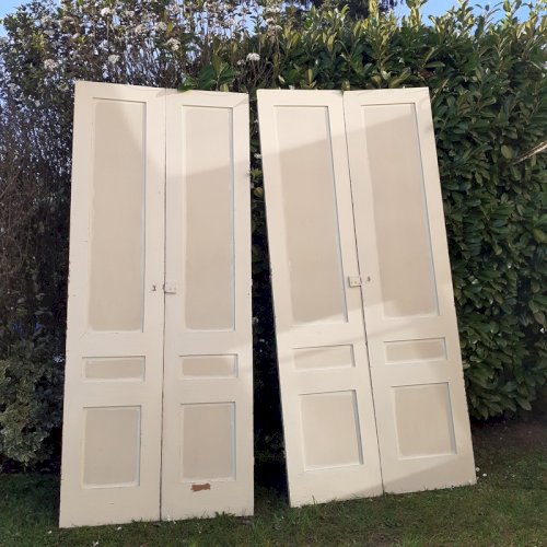2 Paires de grandes portes anciennes de placard haussmanniennes XIX°