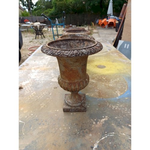 2 Paires de Vases Médicis en Fonte 1900 Charleville- Méziéres