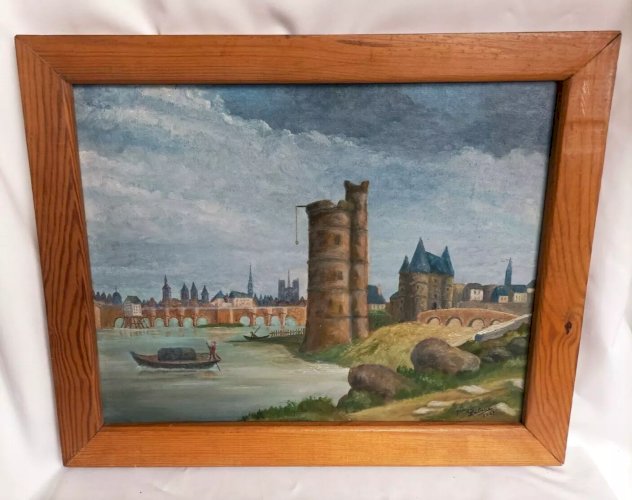 * 2 peintures à lhuile de Georges LABORIE - format : 45 x 36 - LA ROCHELLE ?