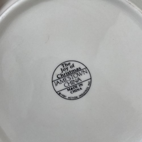 2 petite assiette dessert The joy of Christmas Jamestown china 1987 déco Noel?