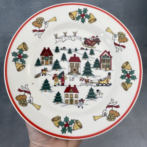 2 petite assiette dessert The joy of Christmas Jamestown china 1987 déco Noel?