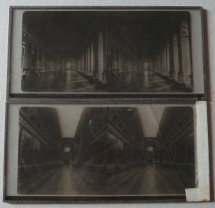  2 Plaques de Verre Ferrier Stéréo Versailles Vers 1860/70