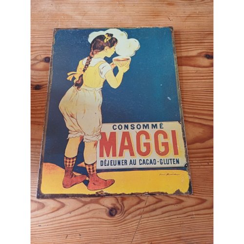 2 Plaques Tole Pub Maggi