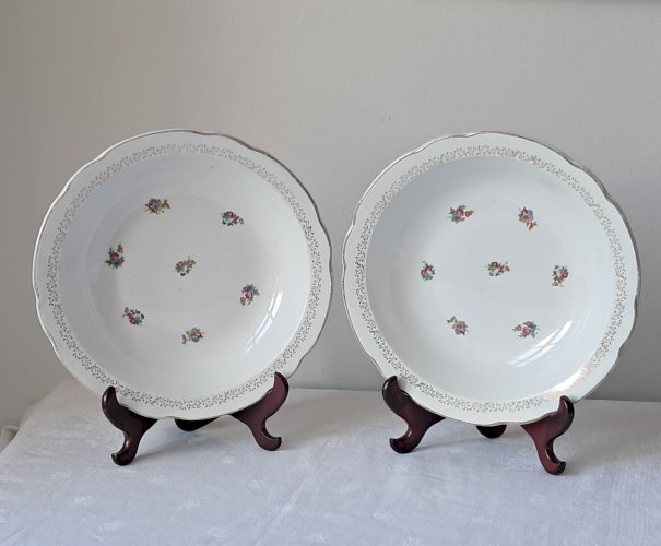 2 plats creux Tourville de Digoin Sarreguemines. Véritable opaque