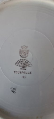 2 plats creux Tourville de Digoin Sarreguemines. Véritable opaque