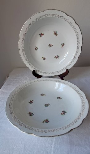 2 plats creux Tourville de Digoin Sarreguemines. Véritable opaque