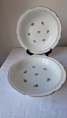 2 plats creux Tourville de Digoin Sarreguemines. Véritable opaque