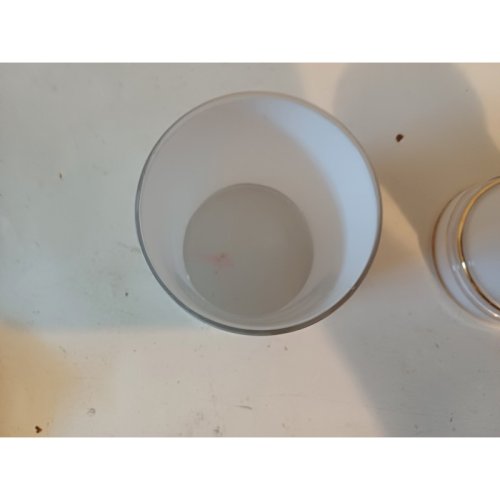 2 Pots a Pharmacie en Opaline Blanche