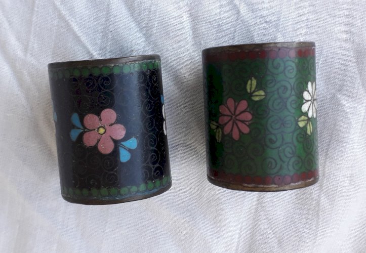 2 Pots cloisonnés