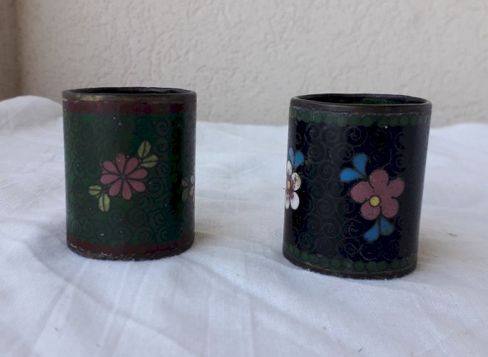 2 Pots cloisonnés