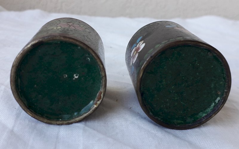 2 Pots cloisonnés