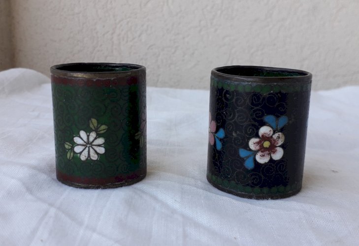 2 Pots cloisonnés
