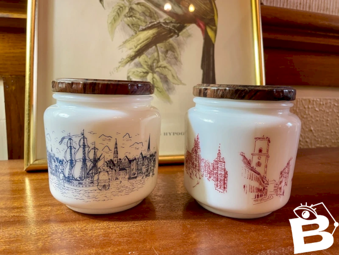 2 pots Echt Opal vintage