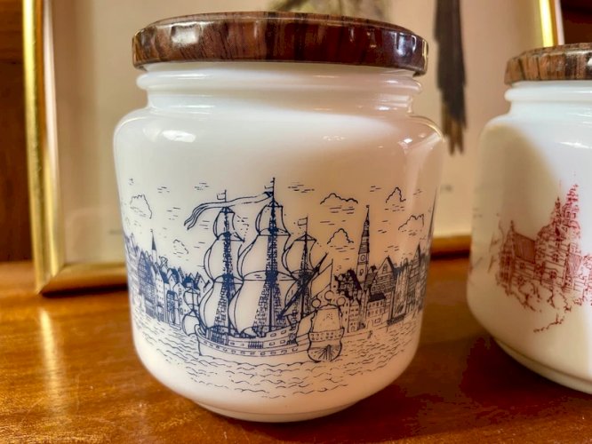 2 pots Echt Opal vintage