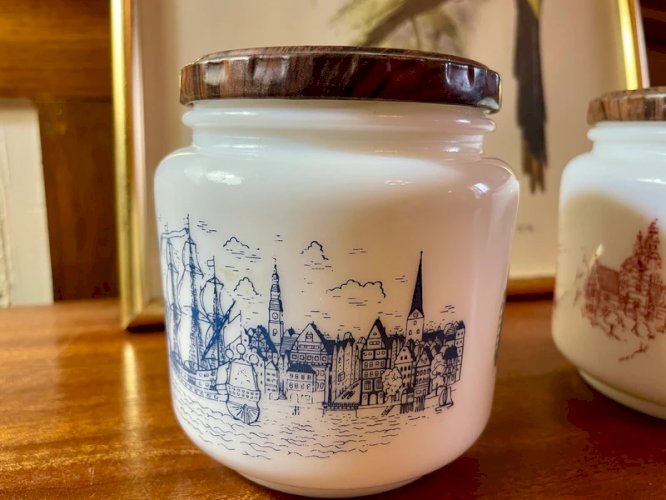 2 pots Echt Opal vintage