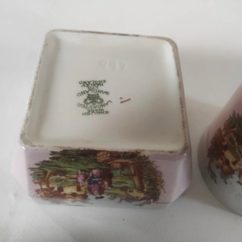 2 pots en porcelaine Anglaise, Lancaster Sandland, Hanley England