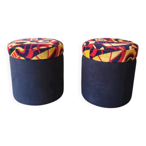 2 poufs Art déco