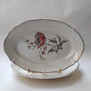 2 antique Saint Amand lAmandinoise dishes, Saverne model