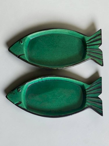 2 raviers céramique vintage 1950-60