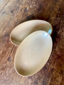 2 stoneware dishes CNP Village France