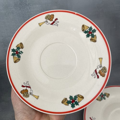 2 soucoupe + 2 bol The joy of Christmas Jamestown china 1987 déco Noel ??
