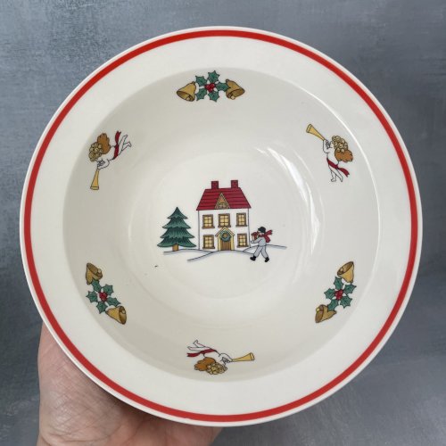 2 soucoupe + 2 bol The joy of Christmas Jamestown china 1987 déco Noel ??