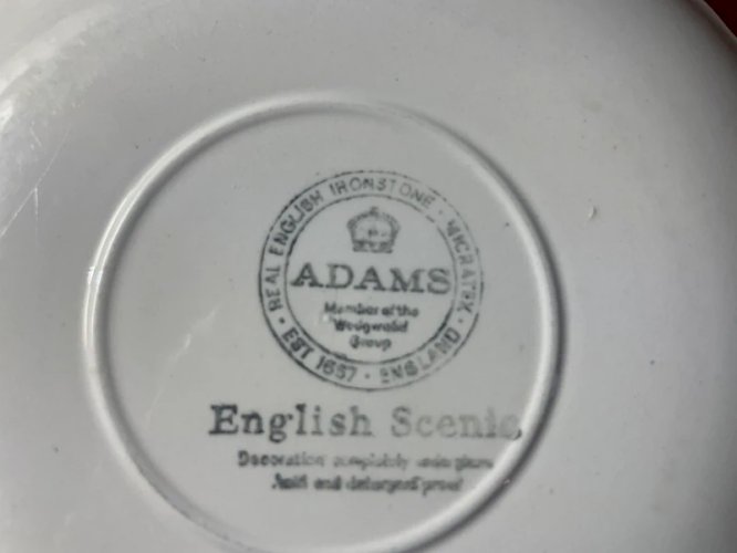 2 soucoupes Adams English Scenic