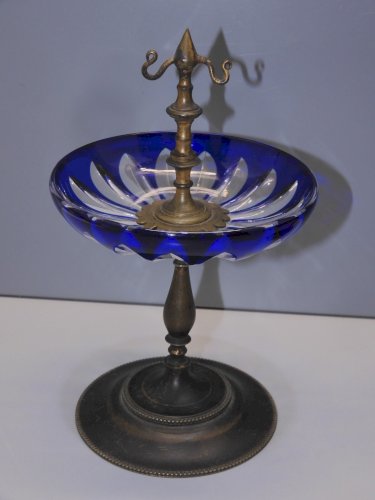 -2 SUPERBES BAGUIERS VIDES POCHES NIII XIXe CRISTAL BACCARAT ST LOUIS BOHEME   D