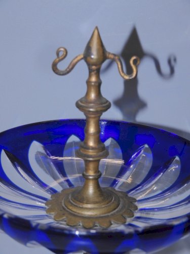 -2 SUPERBES BAGUIERS VIDES POCHES NIII XIXe CRISTAL BACCARAT ST LOUIS BOHEME   D