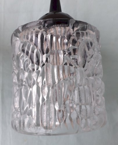 2 suspensions en verre holophane