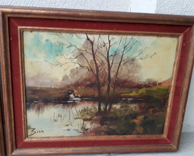 2 Tableaux peintures paysages