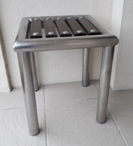 2 tables d'appoint bout de canapé style indus