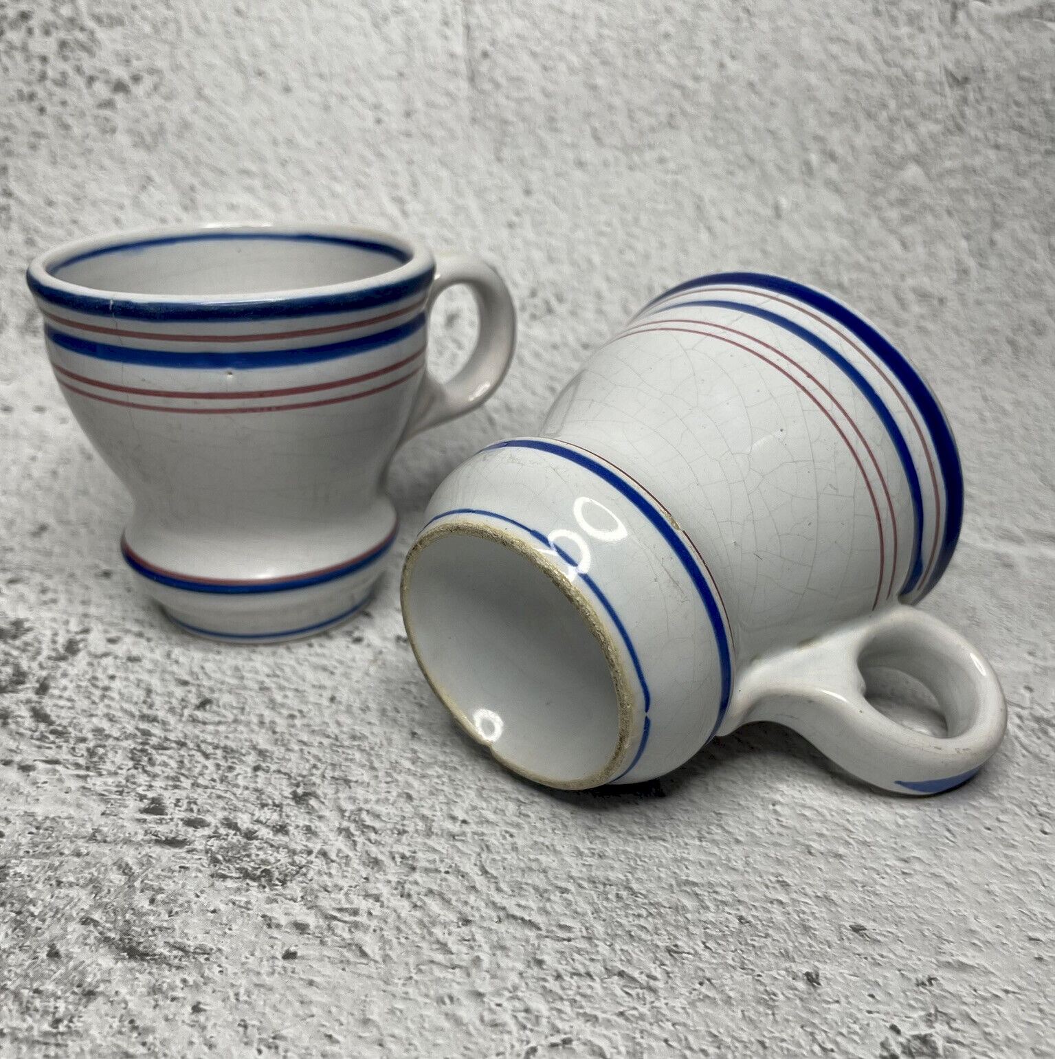 Soucoupes (2) - Bleu et blanc - Porcelaine - Chauves-souris - Catawiki