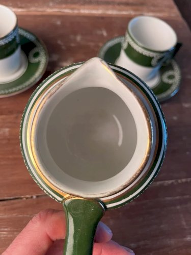 2 tasses à café et pot à lait Lunéville modèle Joséphine